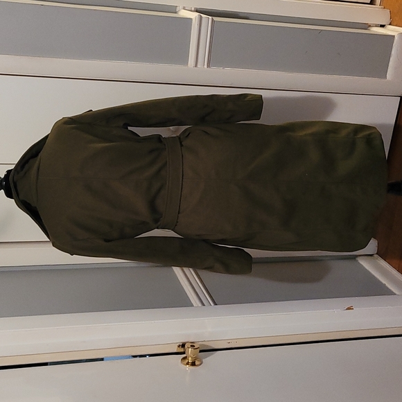 Army Green Longline Coat.  Size M - Picture 6 of 11